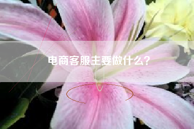 电商客服主要做什么？