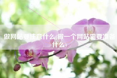 做网站要注意什么(做一个网站需要准备什么)