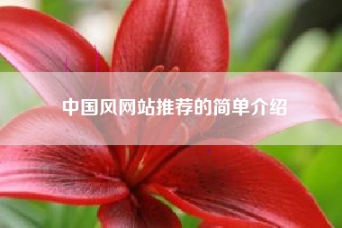 中国风网站推荐的简单介绍