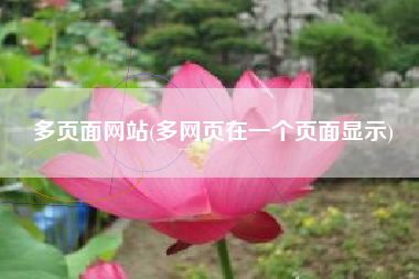 多页面网站(多网页在一个页面显示)