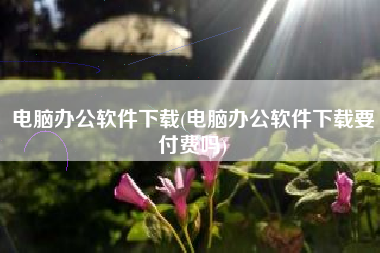 电脑办公软件下载(电脑办公软件下载要付费吗)
