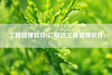 工程管理软件(广联达工程管理软件)