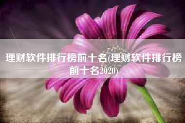 理财软件排行榜前十名(理财软件排行榜前十名2020)
