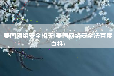 美国网络安全相关(美国网络安全法百度百科)