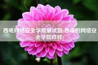 西电网络安全学院复试题(西电的网络安全学院咋样)