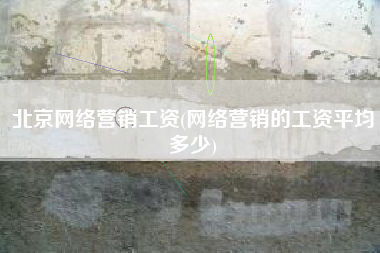 北京网络营销工资(网络营销的工资平均多少)