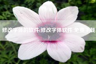修改字体的软件(修改字体软件 免费下载)