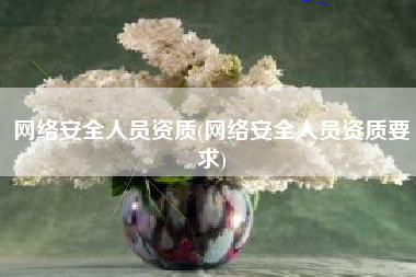 网络安全人员资质(网络安全人员资质要求)