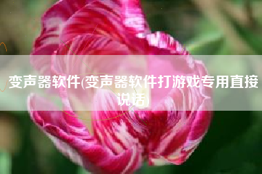 变声器软件(变声器软件打游戏专用直接说话)